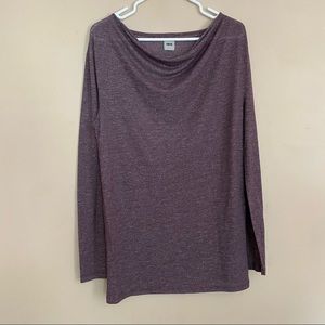 ASOS sheer purple heathered top